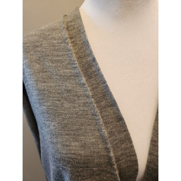 J.crew womens open front gray merino wool cardigan sweater size xxs euc - Picture 2 of 5